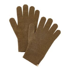 Brodie Cashmere Button Cuff Cashmere Gloves, Green